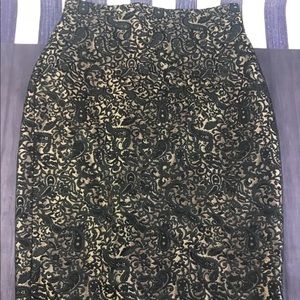 Worthington 8 Full Skirt Design Black And Gold